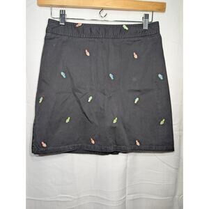 STO Women's Flip Flop Embroidered Mini Skirt Sz 6 Spring‎ Break Coastal Resort